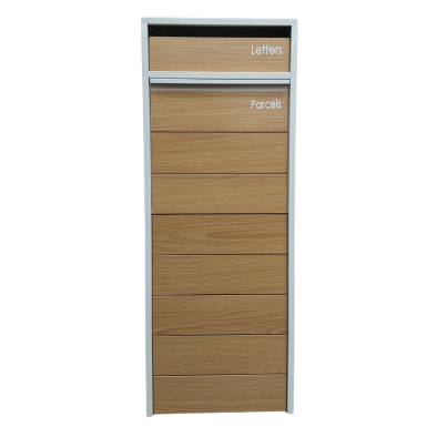 Parcel Piller White Woodgrain