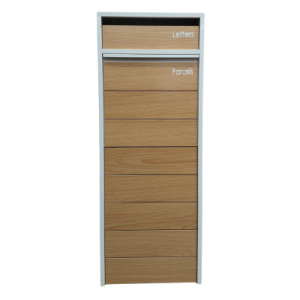 Parcel Piller White Woodgrain